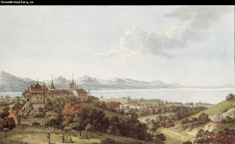 Johann Ludwig Aberli Seen Lausanne